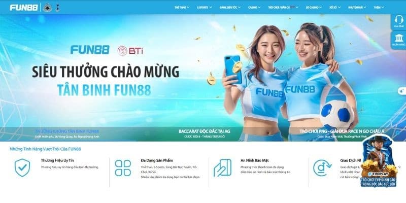 Fun88 là nhà cái cá cược trực tuyến uy tín và có tính pháp lý cao 