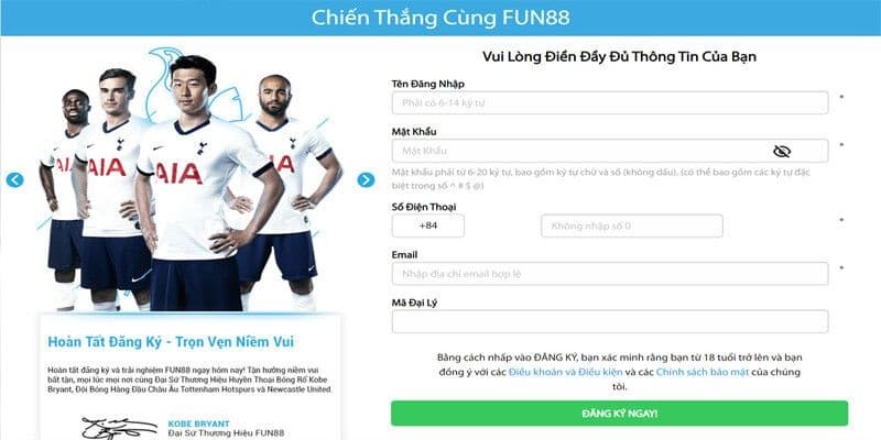 Mỗi thành viên Fun88 chỉ được tạo duy nhất 1 tài khoản game hợp lệ