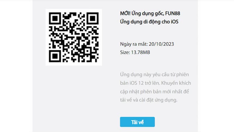 Điều kiện tải ứng dụng Fun88 về IOS phức tạp hơn Android